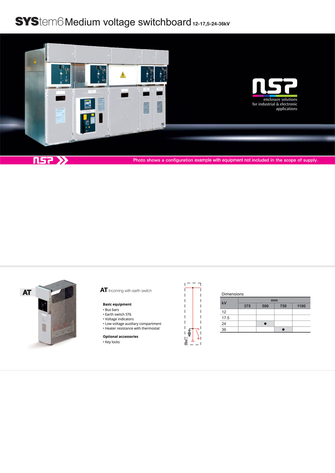 Sys tem6 Medium voltage switchboard(AT) 12-17.5-24-36KV