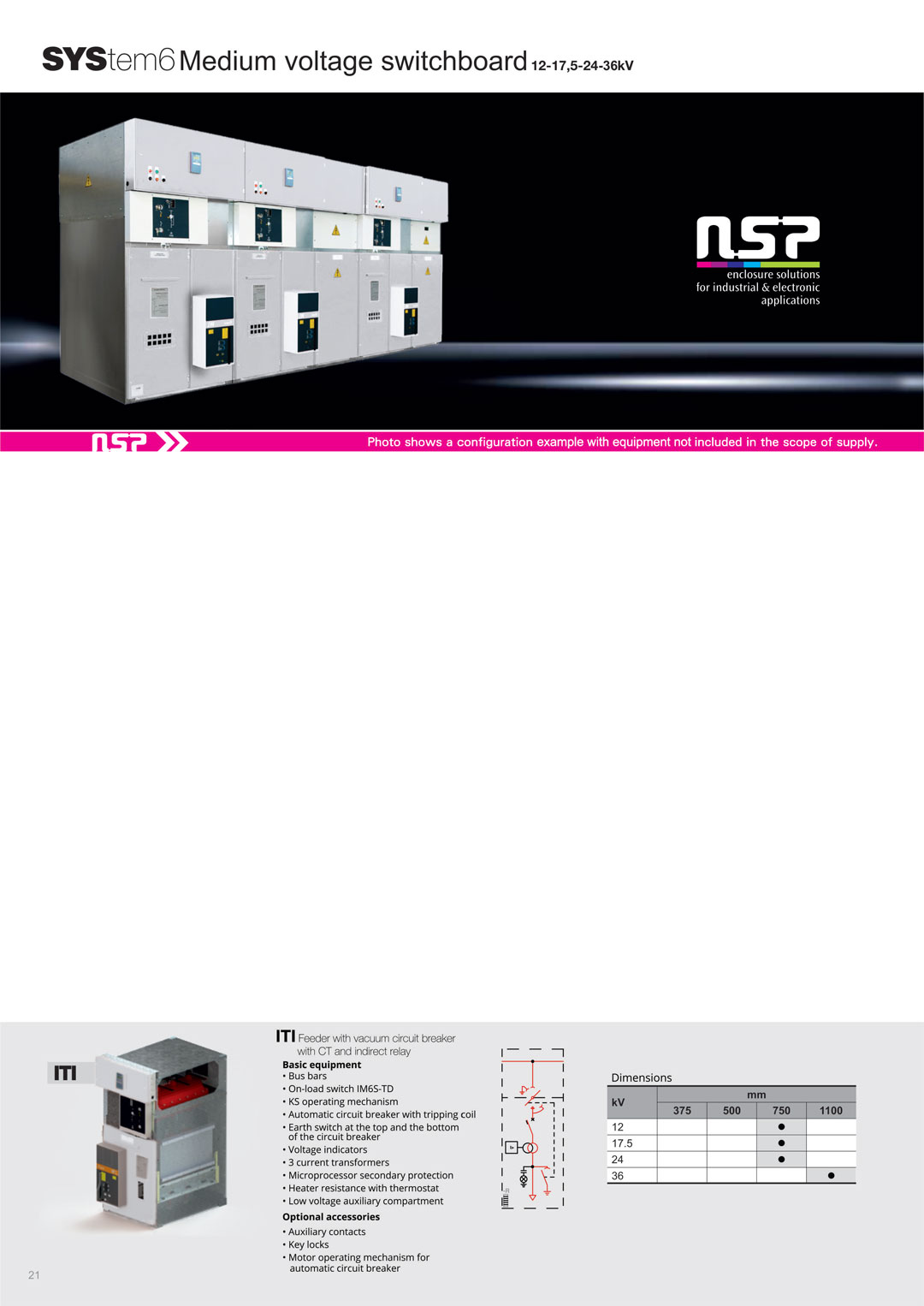 Sys tem6 Medium voltage switchboard(ITI) 12-17.5-24-36KV