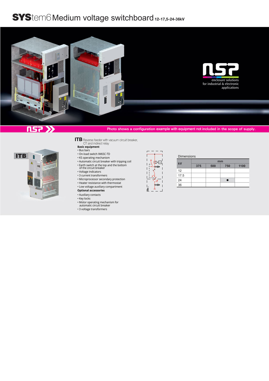 Sys tem6 Medium voltage switchboard(ITB) 12-17.5-24-36KV