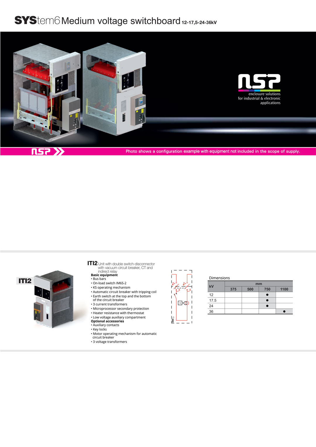 Sys tem6 Medium voltage switchboard(ITI2) 12-17.5-24-36KV