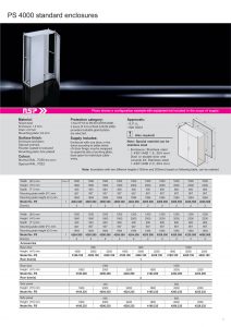 PS 4000 Standard enclosures